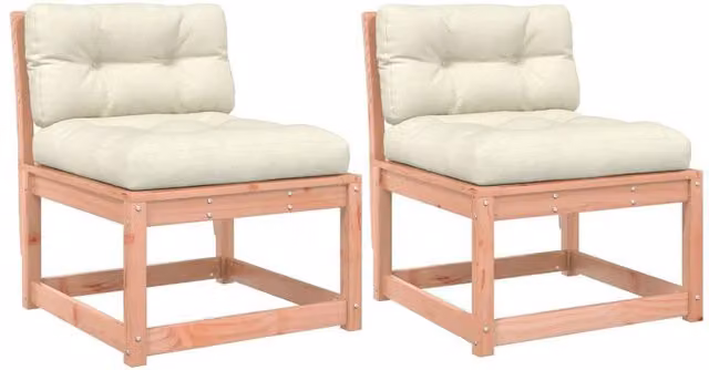 Berkfield Home Douglas 2-Piece Garden Sofa Set with Cushions in Brown and Beige