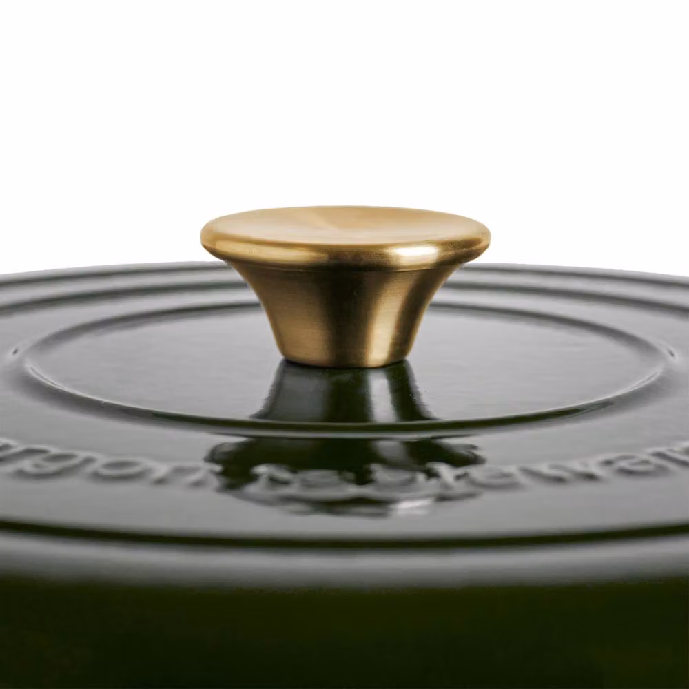 Argon Tableware 2x Shallow Cast Iron Casserole Dishes with Self-Basting Lid, 2.3L, Green – 6