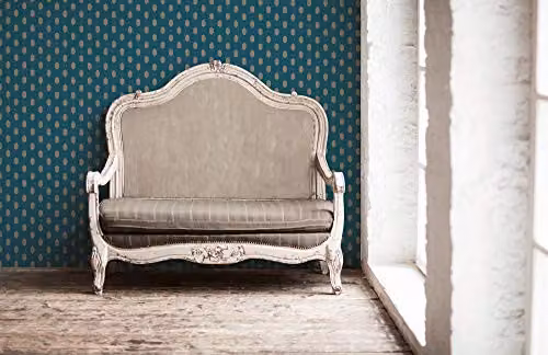 A.S. Création Diamond Geometric Non-Woven Wallpaper in Petrol Blue, Grey and Beige – 4