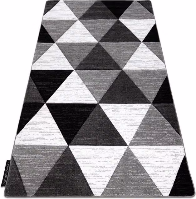 RugsX Alter Geometric Grey Rectangular Rug, W: 80 cm x L: 150 cm – 1