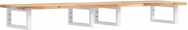 Berkfield Home Wall Mounted Basin Shelf in Brown Acacia Wood and Steel