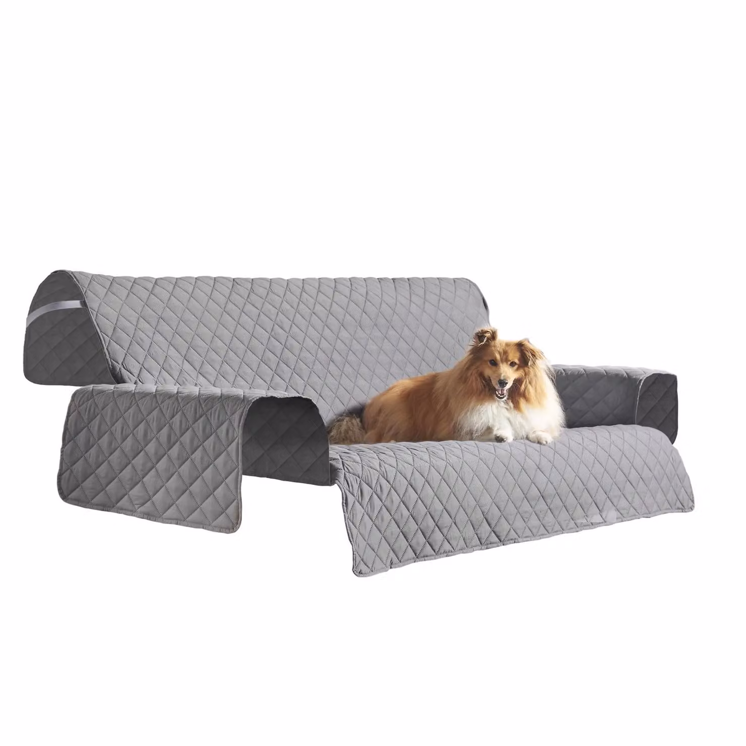 Luxury Living Water Repellent and Stain Resistant Sofa Protector Cover with Armrest Cover in Grey – 2