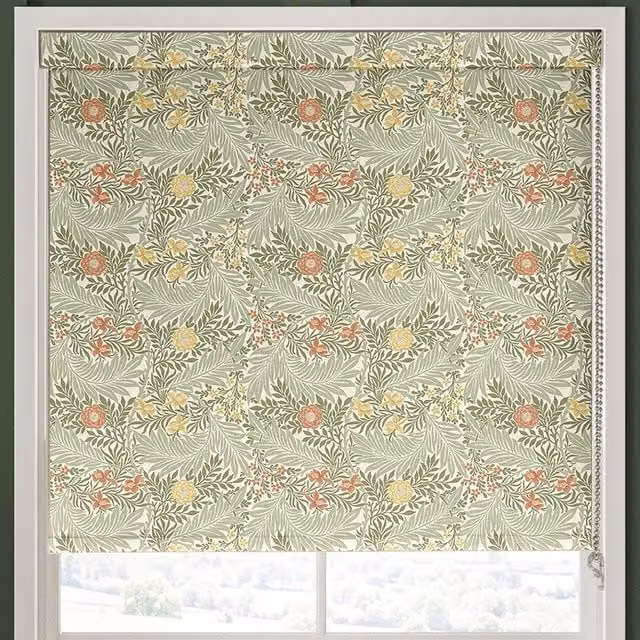 William Morris At Home Larkspur Nettle Made to Measure Blackout Roller Blind in Multicolour Floral Design