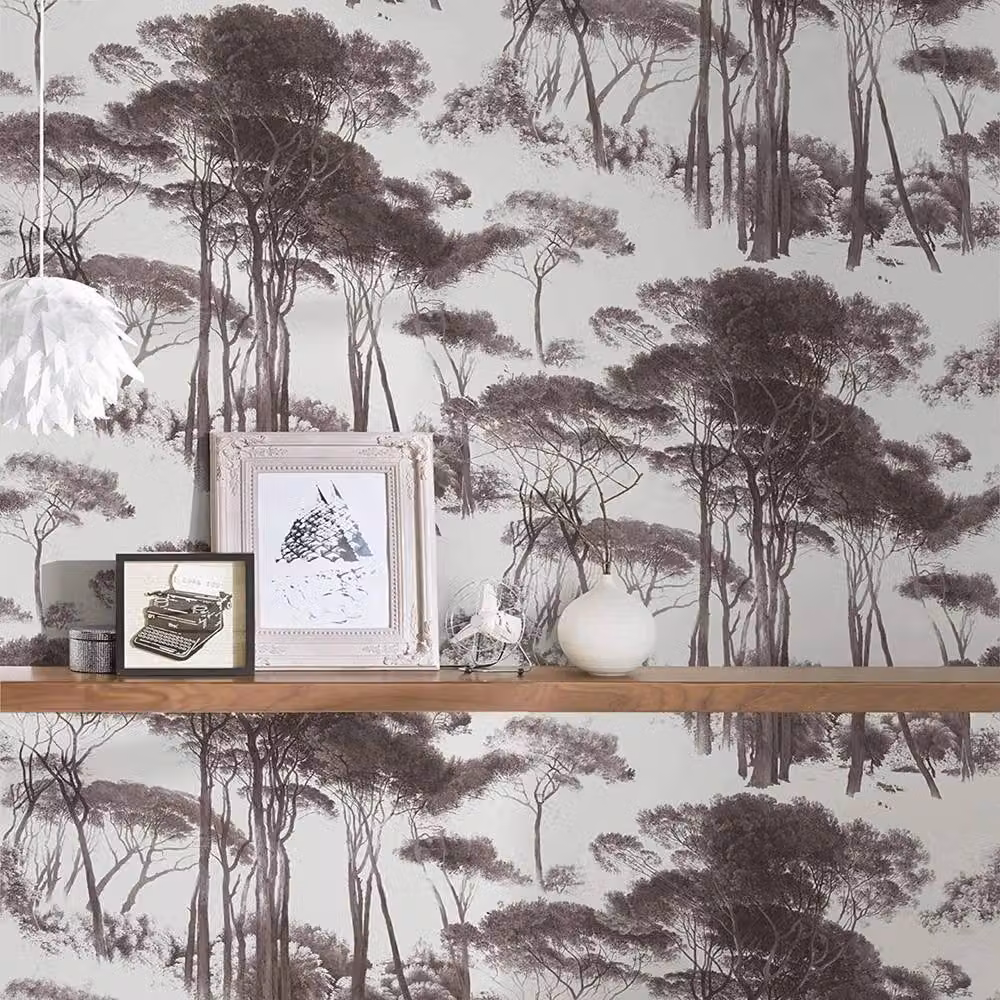 Havendro Forest Trees Textured Vinyl Wallpaper in Brown – 3