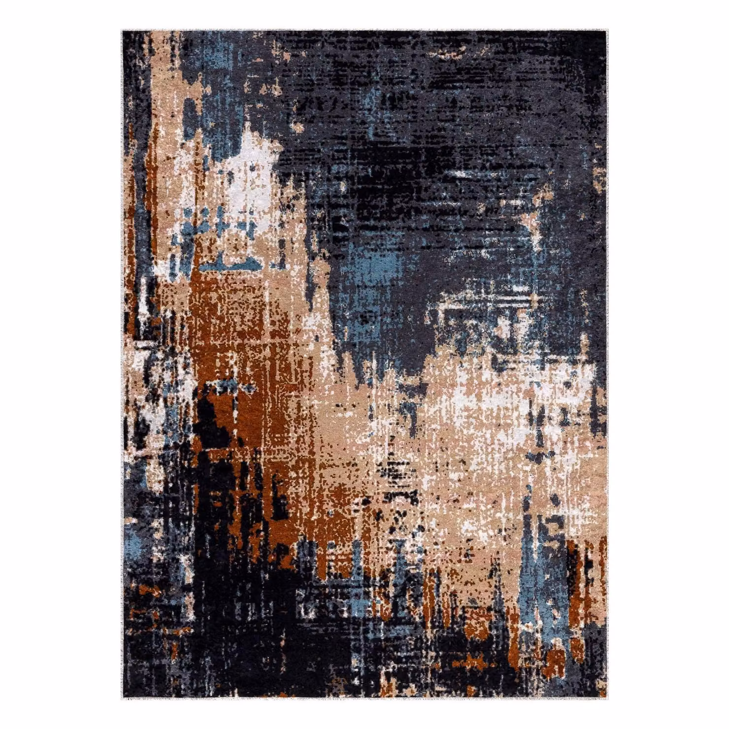 RugsX Miro Abstract Modern Blue and Multicolour Rectangular Rug, W: 200 cm, L: 290 cm – 3