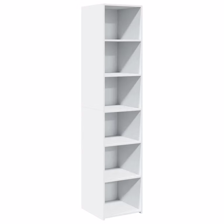 Berkfield Home Modern White Highboard in Matt MDF, W/D/H: 40 x 41 x 185 cm
