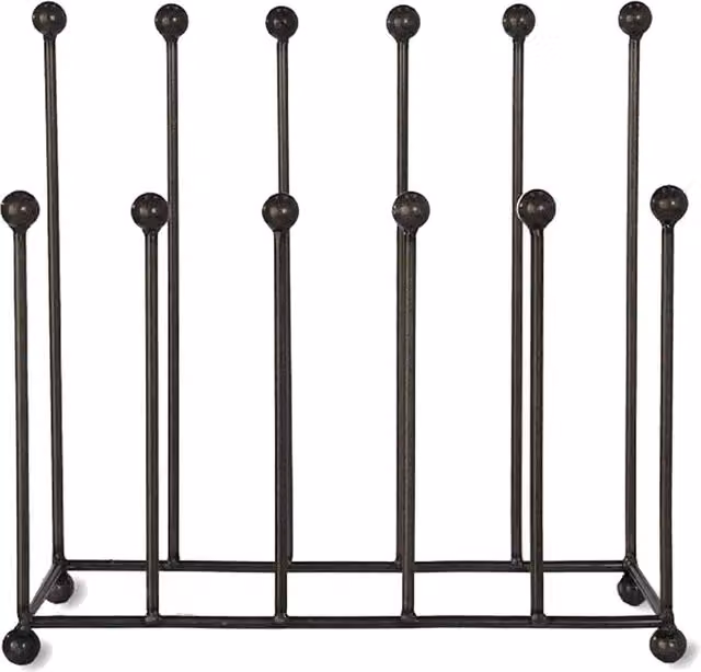 Neo Metal Freestanding Welly Holder for 6 Pairs, Black