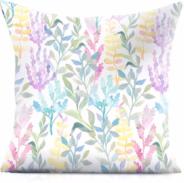 Luxury Living Meadow Large Outdoor Water-repellant Square Cushion in Multicolour, W/D/H: 55 x 55 x 55 cm
