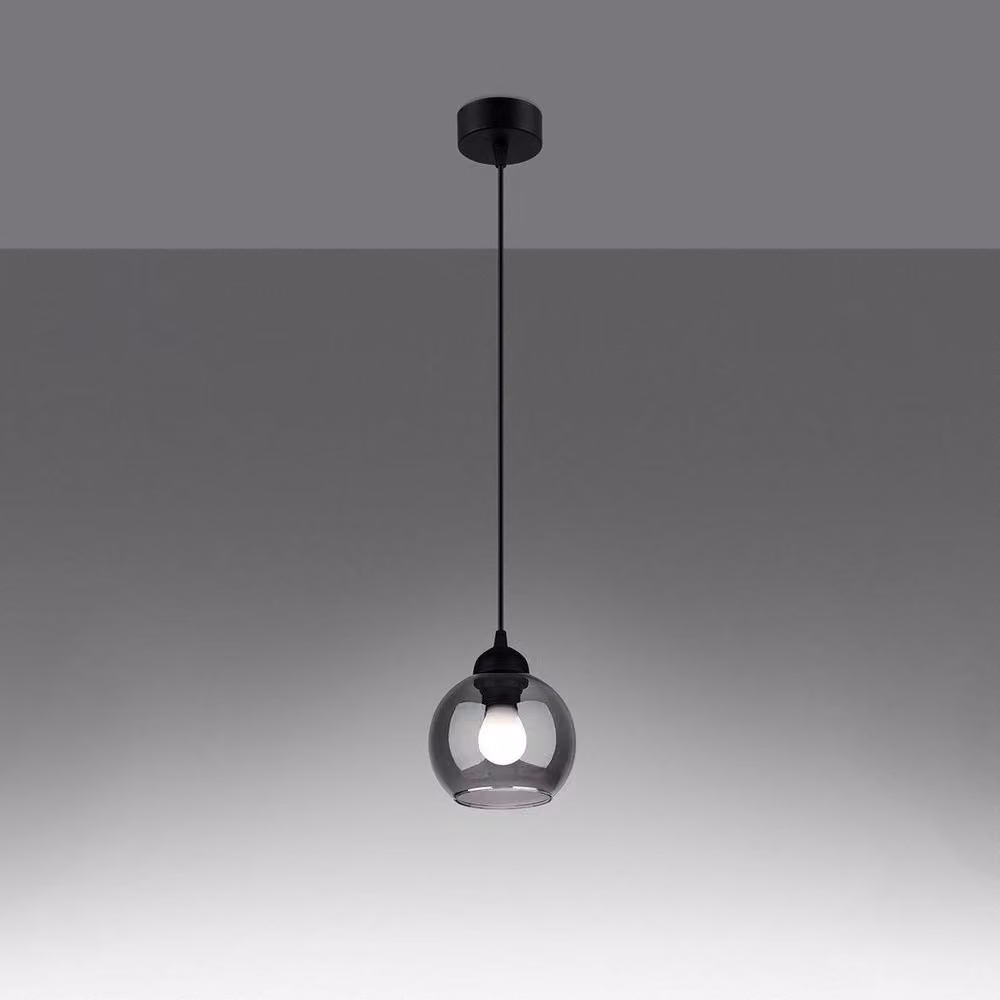 Sollux Lighting Modern Black Pendant Lamp, W/D/H: 15 x 15 x 130 cm – 3