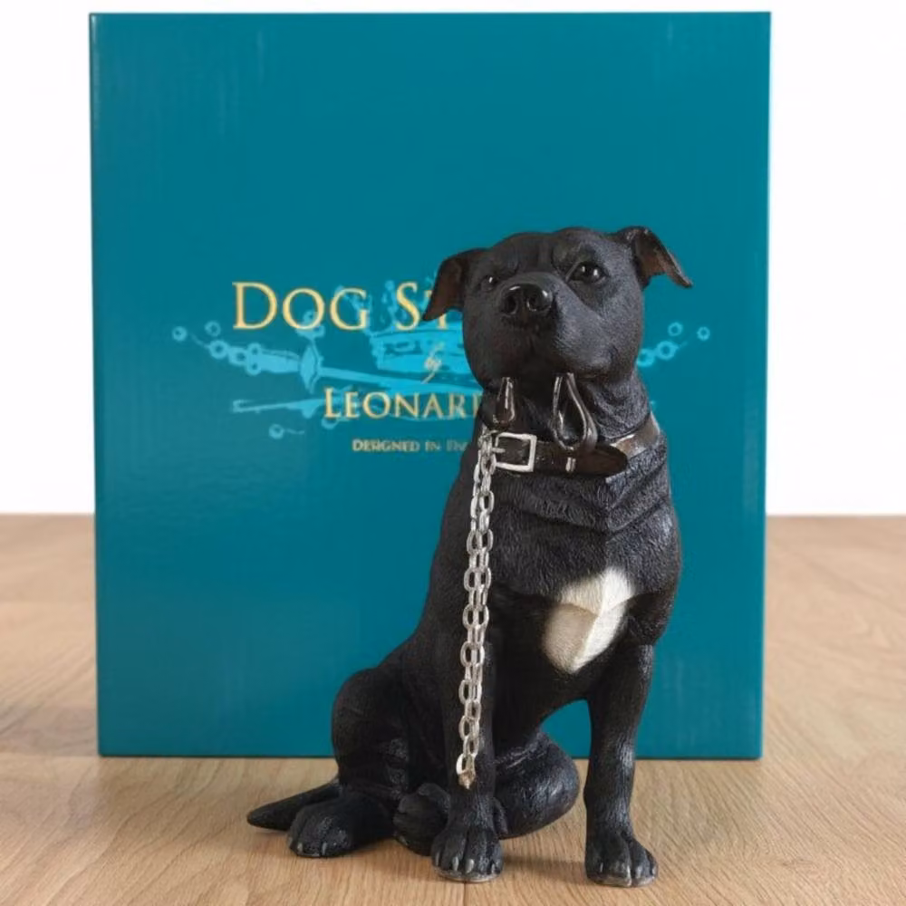 Leonardo Animal Crackers Staffordshire Bull Terrier Figurine in Black and Multicolour – 2