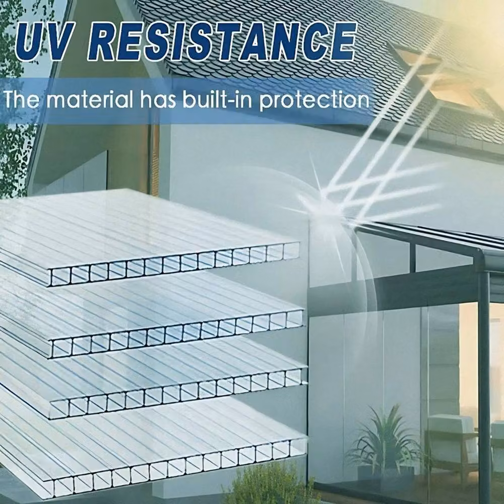KORVIXA Clear Polycarbonate 4mm Greenhouse Replacement Sheets, W: 120 cm, H: 90 cm – 2