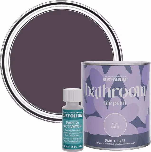 Rust-Oleum Bathroom Tile Paint in Matt Finish, Grape Soda, 0.75 l, Purple
