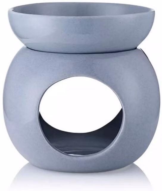 Kingsbury Gifts Ava May Round Ceramic Wax Burner in Grey