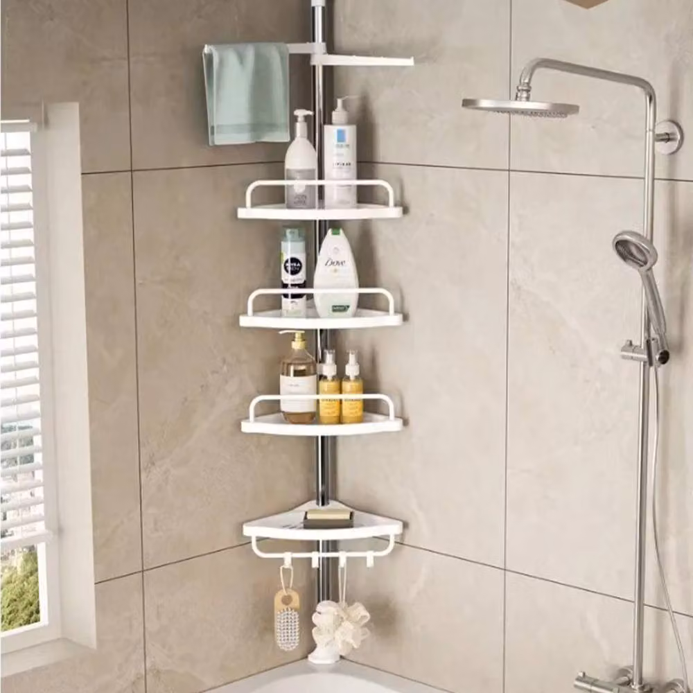 Havendro 4 Tier Telescopic Shower Caddy Storage Organizer in Silver – 2