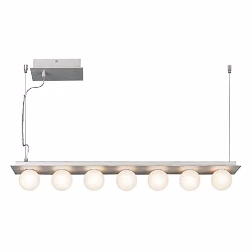 Linea Verdace Modern Grey Aluminium and Glass Bar Pendant Light for Kitchens