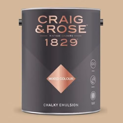 Craig & Rose 1829 Paint Stop Chalky Matt Emulsion in Regency Cream, 5 l