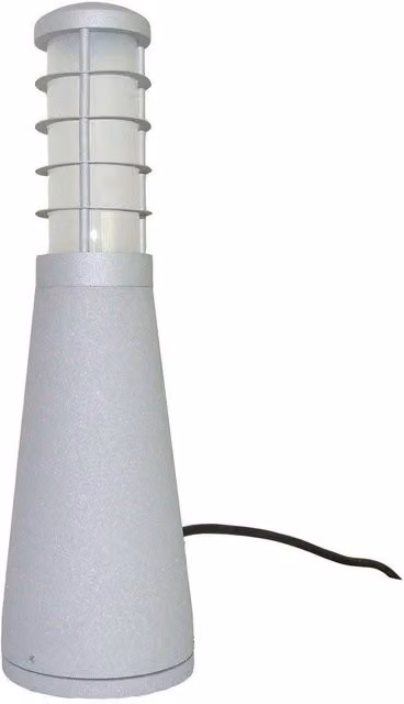 Netlighting Beta 4Ring Aluminium Bollard in Matt Silver, IP54 Rated for Garden and Floor Lighting – 1