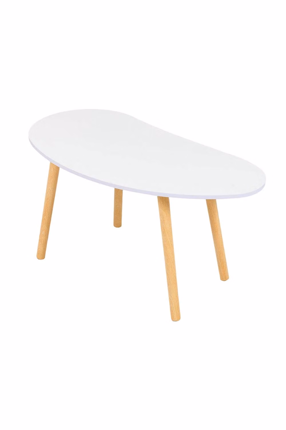 Living and Home Modern Single Tier Oval Coffee Table in White – 2