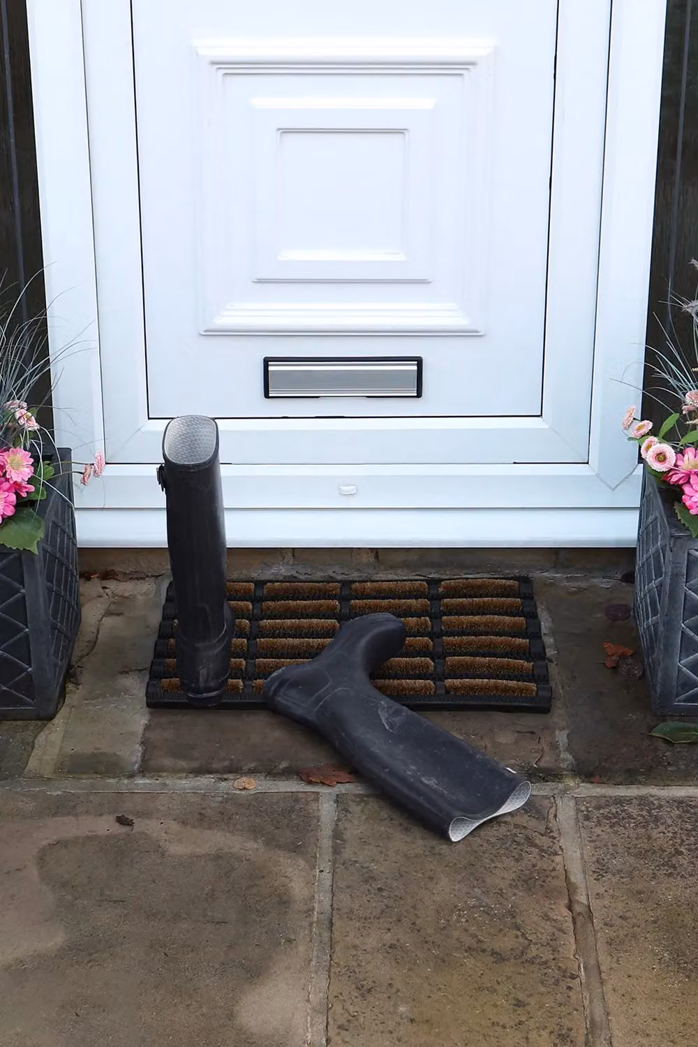 JVL Nimbus Coir and Rubber Tuffscrape Doormat in Brown and Beige, W: 45 cm, L: 75 cm – 7