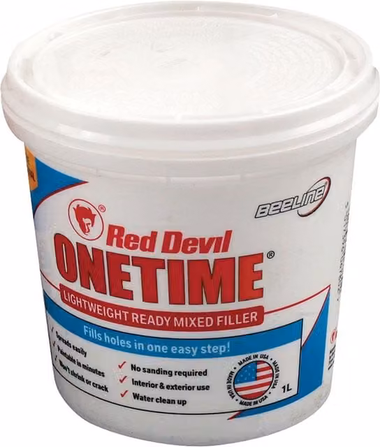 Stanley Red Devil Onetime water-based ready-mixed decorator's filler, 1 l, White