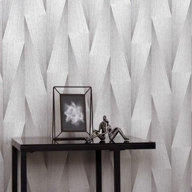 Erismann Shift 3D Wood Effect Grey Vinyl Wallpaper