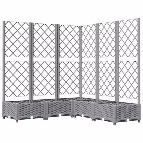 vidaXL Garden Planter Tub in Grey, W/D/H: 120 x 120 x 121.5 cm