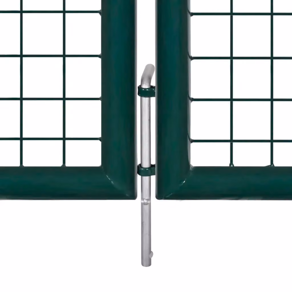 Berkfield Home Garden Green Galvanised Steel Mesh Swing Gate – 4