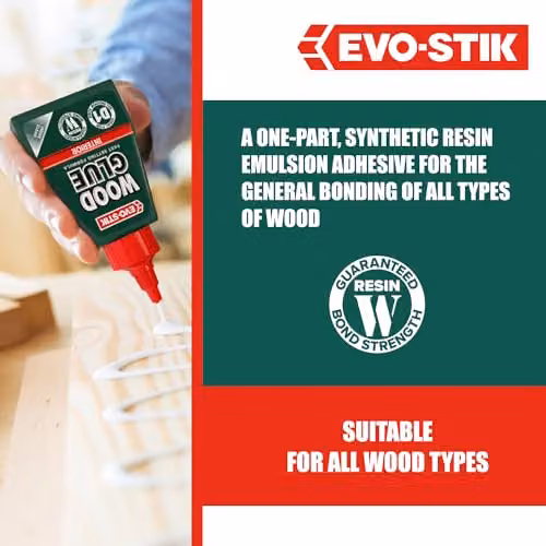 Bostik PVAC Wood Glue, Rapid Setting, Transparent, 125ml – 4