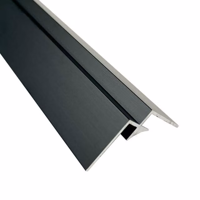 Wetwall Compact Composite Internal Corner Wall Panel, 4mm, Black Tile