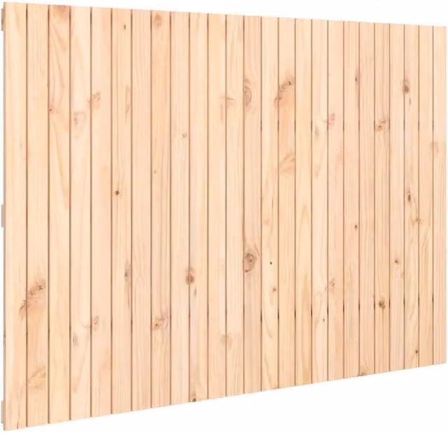 Berkfield Home Rustic Solid Wood Pine Wall Headboard in Natural, W: 159.5 cm, D: 3 cm, H: 110 cm