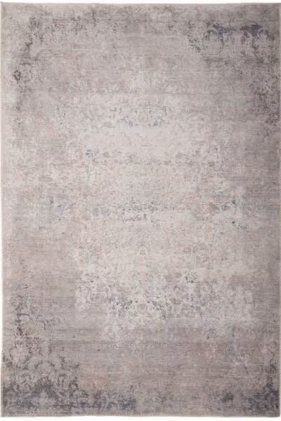 Kukoon Beige and Mid Grey Distressed Abstract Vintage Rug, Non-Slip and Washable, W: 240 cm, D: 330 cm – 1