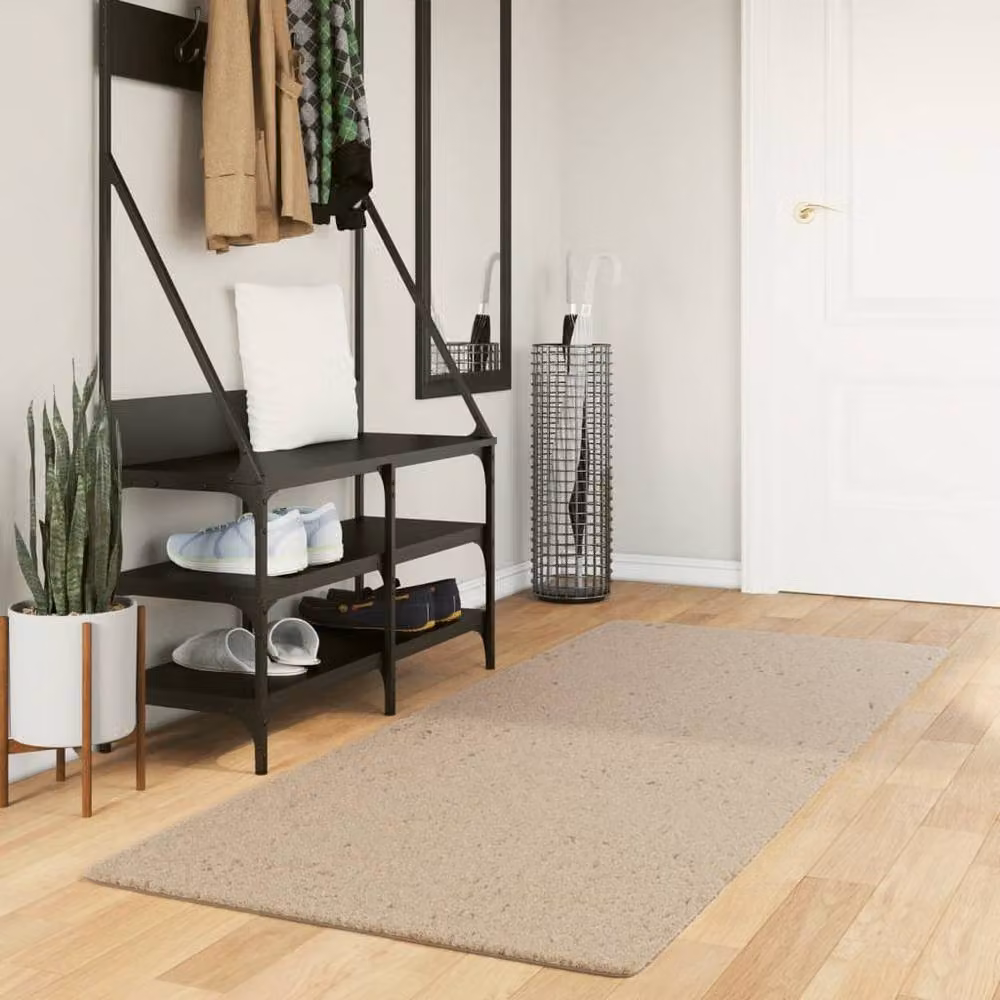 Berkfield Home HUARTE Short Pile Washable Soft Rug in Sand, W: 80 cm x L: 200 cm