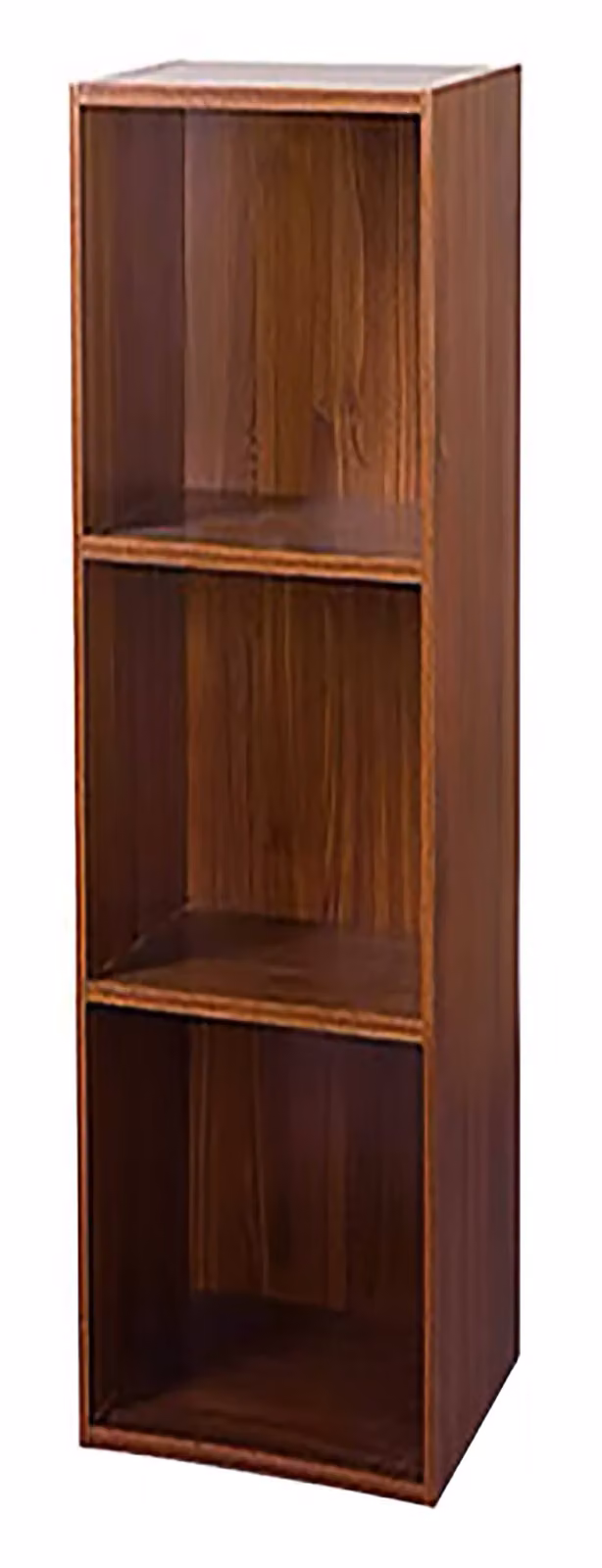 VCM Mendas 3-Tier Wood Stand Shelf in Walnut Brown, W/D/H: 107 x 34 x 30 cm – 2
