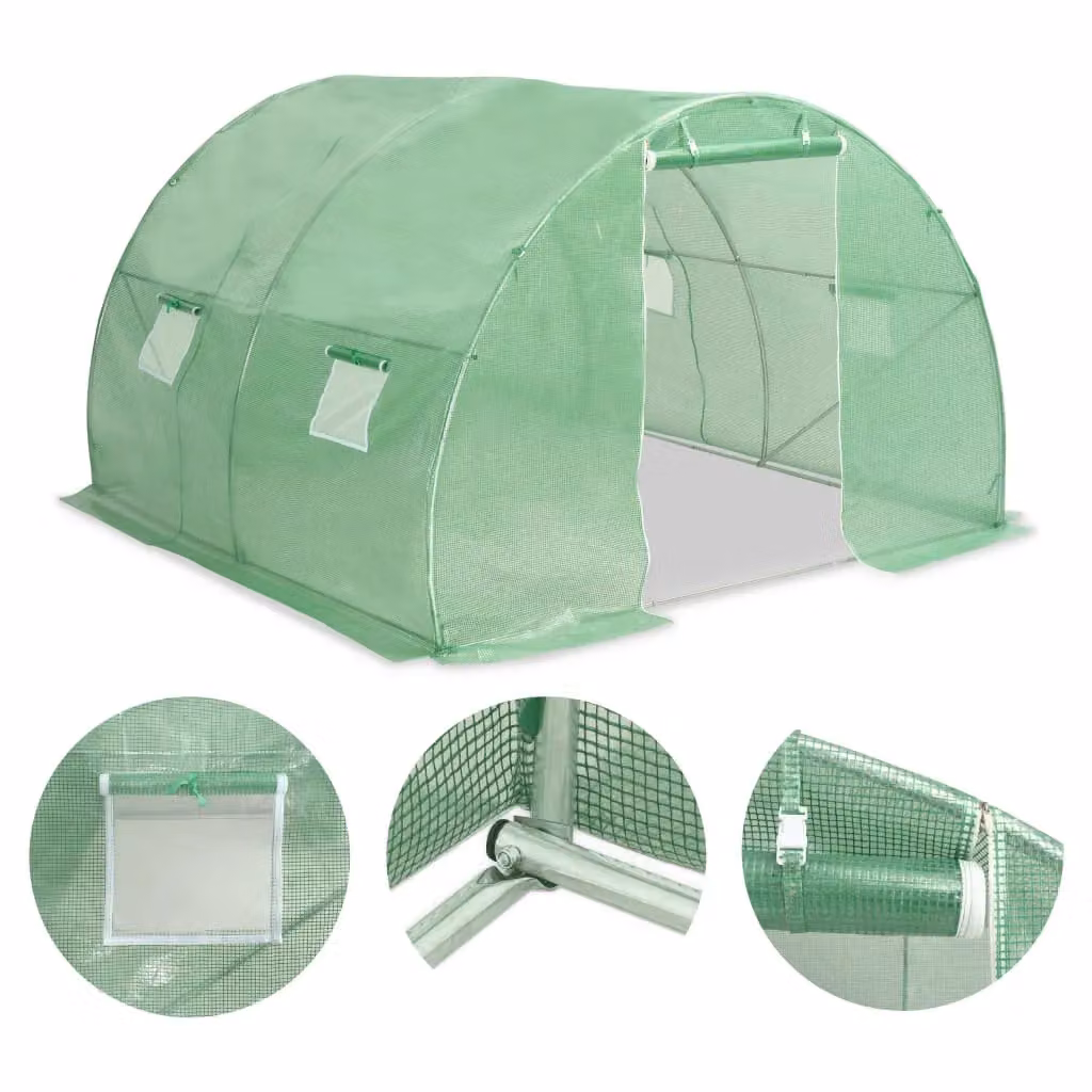 Berkfield Home Green Freestanding Greenhouse with Curved Design, W/D/H: 300 x 300 x 200 cm – 2