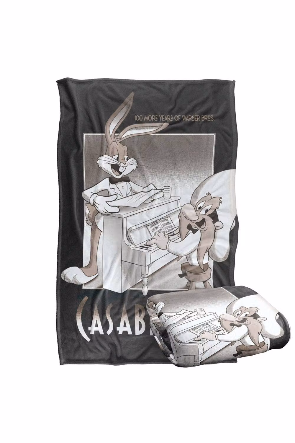 Warner Bros. Looney Tunes Casablanca Silky Touch Super Soft Fluffy Throw Blanket, Multicolour, Large – 2