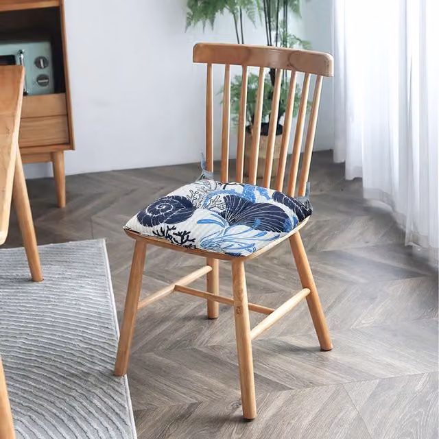 Roseley Blue Square Seat Cushion Pads