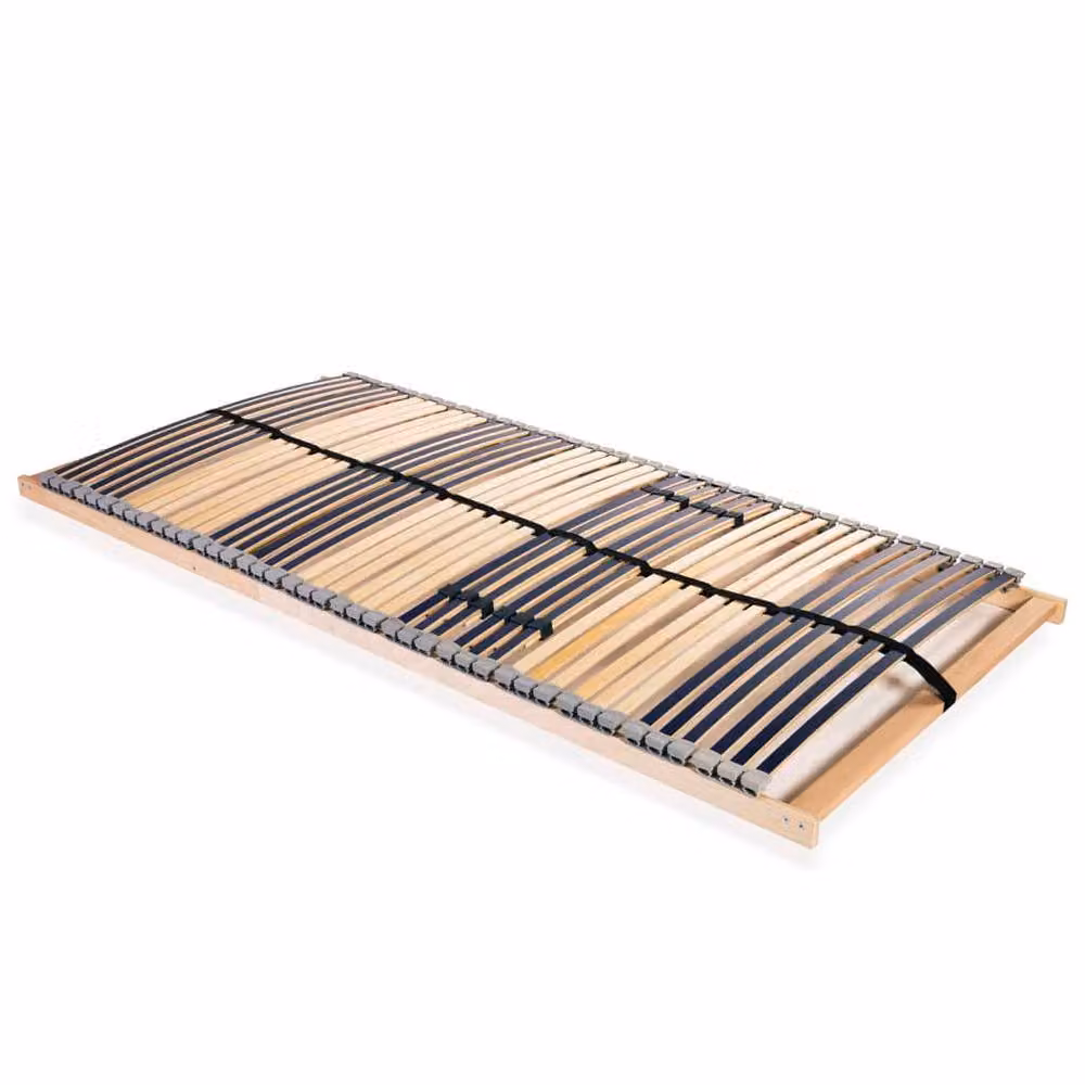 Berkfield Home Slatted Bed Base with 42 Beech and Birch Wood Slats, 7 Ergonomic Zones, Brown, W: 140 cm, L: 200 cm – 2