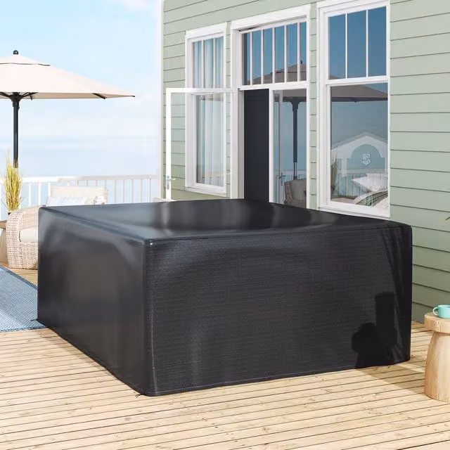 Outsunny Large Waterproof Black Patio Set Cover