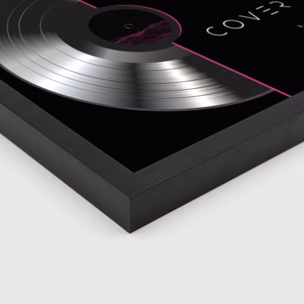 Nielsen Design Black Wood Double Vinyl Record Display Frame, W/D/H: 63.3 x 31.4 x 2.5 cm – 8