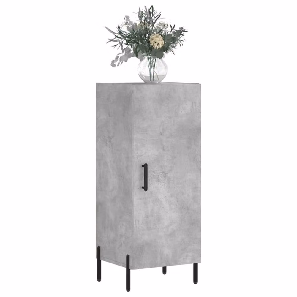 Berkfield Home Modern Sideboard in Concrete Grey, W/D/H: 34.5 x 34.5 x 90 cm – 2