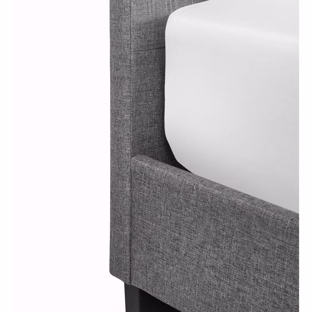 Cheshire Modern Upholstered Fabric Bed in Grey, W/D/H: 150 x 200 cm – 3