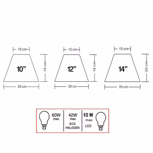 K LIVING Coolie Grey Fabric Cone Lampshade for Modern Table, Floor or Pendant Lamps, Diameter: 25.4 cm – 2