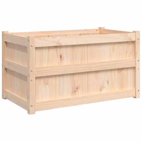 vidaXL Garden Planter in Natural Pine Wood, W/D/H: 90 x 50 x 50 cm
