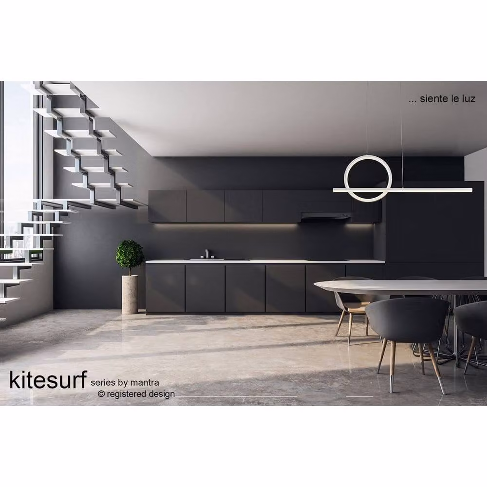 Netlighting Kitesurf Loop Under Linear Pendant LED 30W 3000K 2400lm White Aluminium, Silicone and Steel – 4