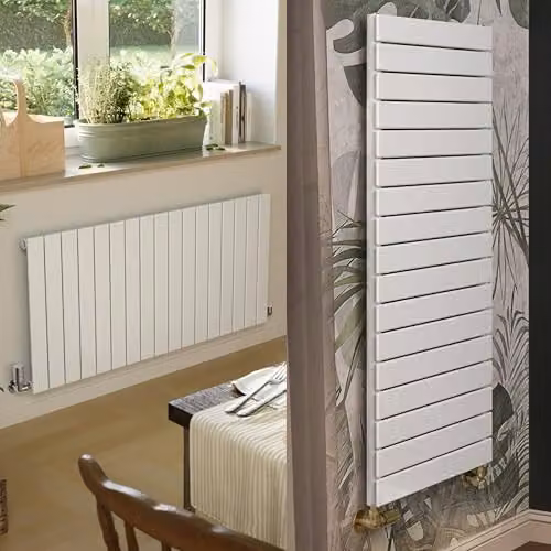 Terma White Steel Single Panel Wall Mounted Radiator W: 125.4 cm, H: 60.0 cm