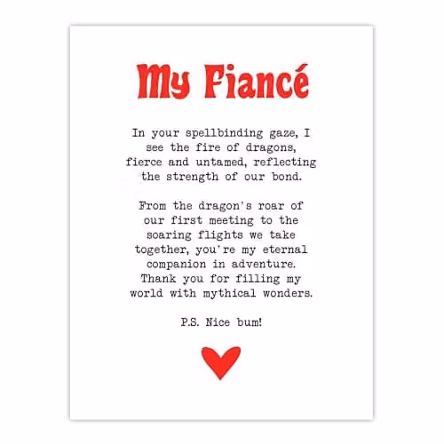 Artery8 Love Poem Role Play Game Minimalist Wall Art Poster Print on Thick Paper, W: 46.0 cm, H: 61.0 cm – 1