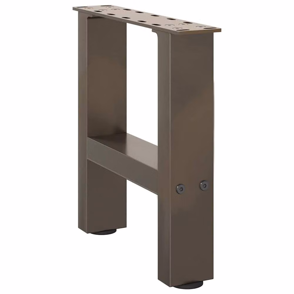 Berkfield Home Steel Coffee Table Legs, Grey, 2 Pieces, H: 40 cm, W: 30.5 cm, D: 30.5 cm – 2
