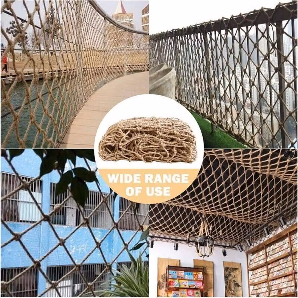 SPETLEK Natural Jute Plant Support Trellis Netting in Beige, W: 100 cm x H: 15 cm – 5