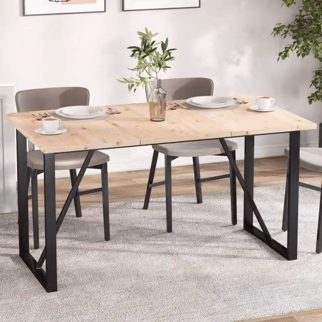 Berkfield Home Set of 3 Rectangular Solid Pine Table Tops, Brown, W: 80 cm, D: 47 cm, H: 2.5 cm
