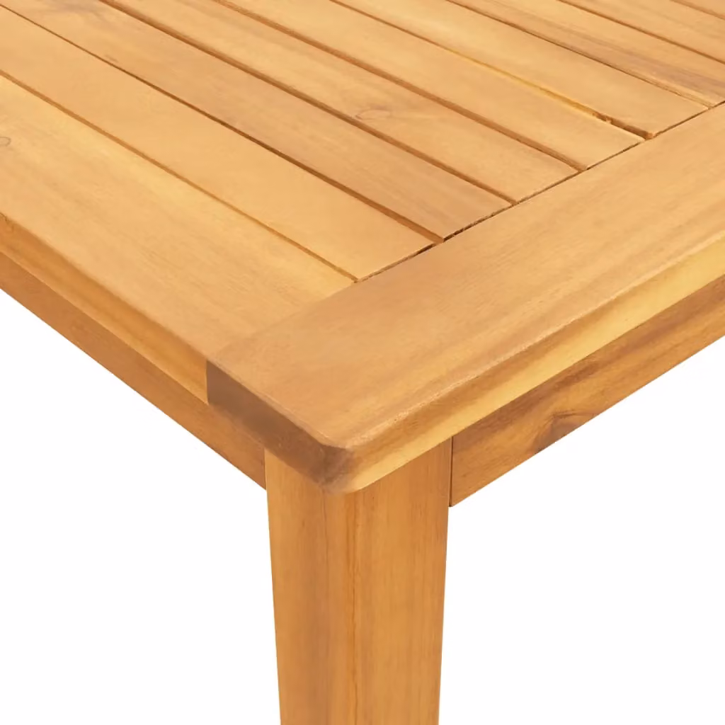 Berkfield Home Garden Rustic Acacia Solid Wood Dining Table in Brown, W/D/H: 180 x 90 x 75 cm – 3